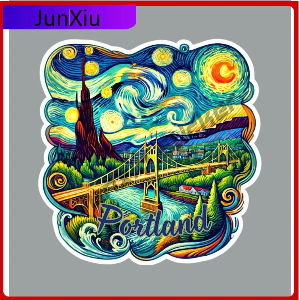 

Portland Oregon Inspired Waterproof Sticker Styling Accessory Windows Windshield Luggage Decals Front Bumper Sticker Funny Wall
