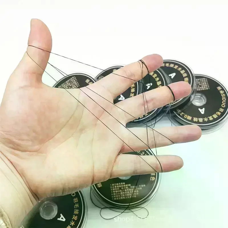 1 Roll 60M Salon Crystal Elastic String Hair Weave Sew Decoration Thread For Hair Thread Making Weaving Wig Hair Extensions