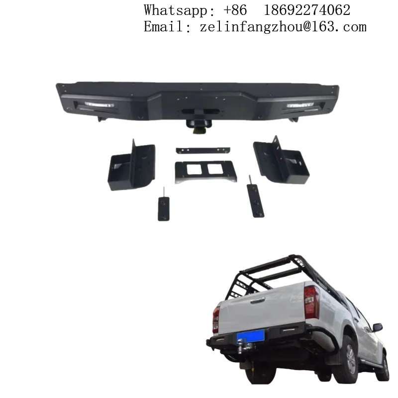 

Стальной задний бампер с вырезами под буксировочный крюк для Mitsubishi L200 Triton, внедорожный, усиленный