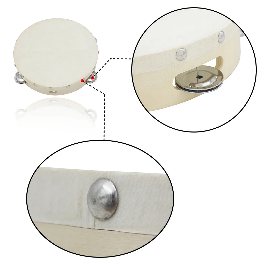 8 بوصة الدف طبلة ذات يد ألعاب الموسيقى قرع صف واحد جرس الرقص KTV الترفيه لمدرسة رياض الأطفال #5