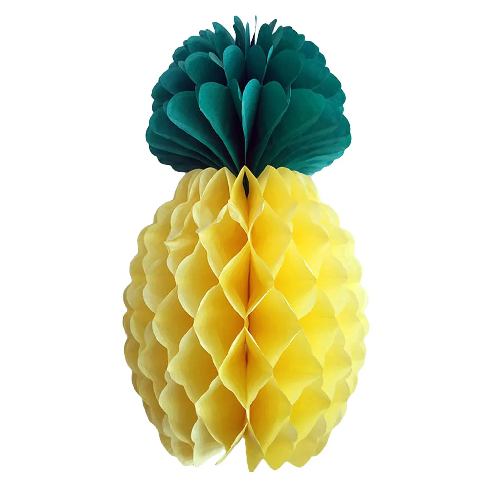 6Pcs Pineapple Honeycomb Party Decor Hanging Hawaiian Festival Table Ceiling Decorations Reusable Tropical Photo Props