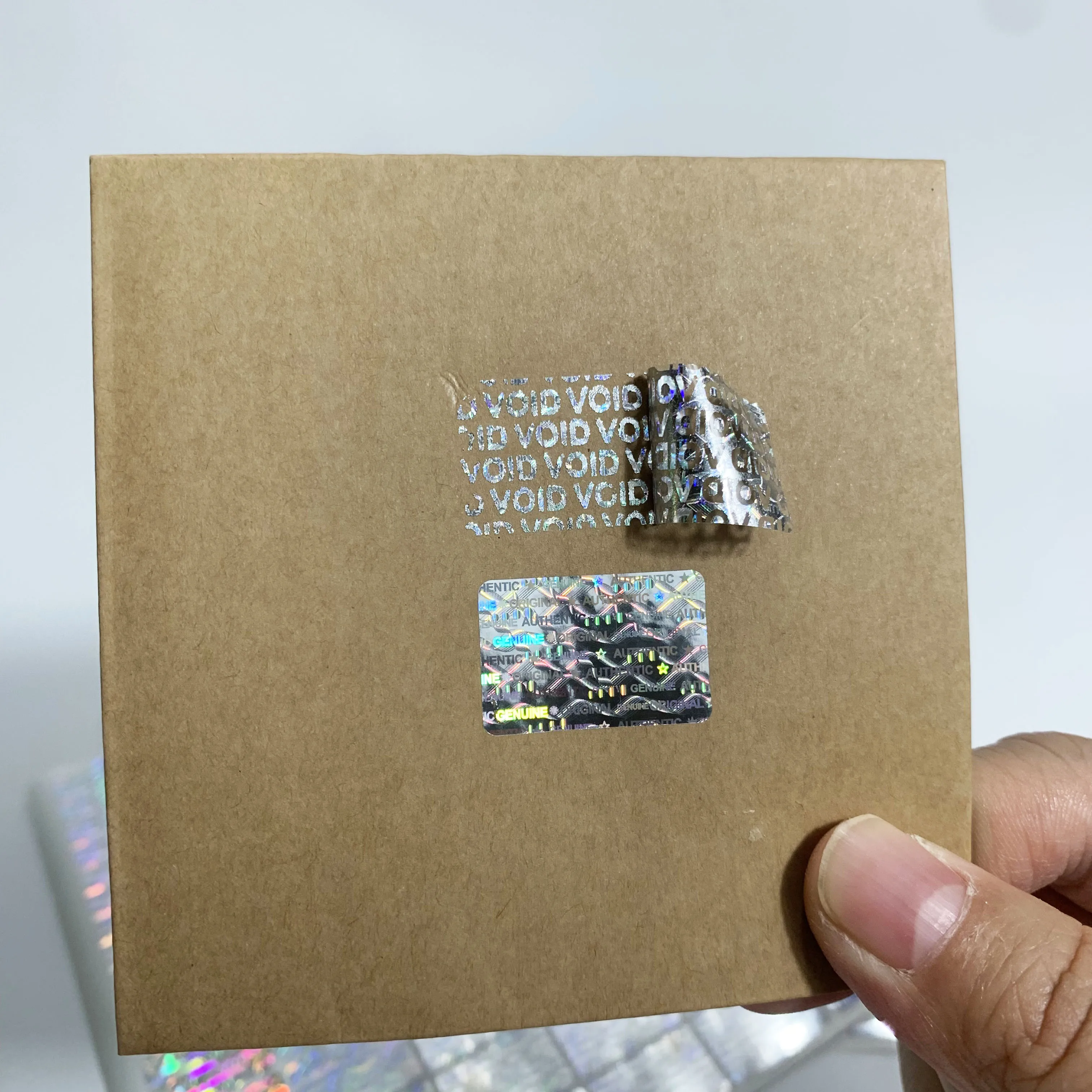 270 шт./540 шт. серебряная голографическая защитная наклейка, оригинальные лазерные защищенные от несанкционированного доступа подлинные уплотнительные наклейки для подарочной упаковки
