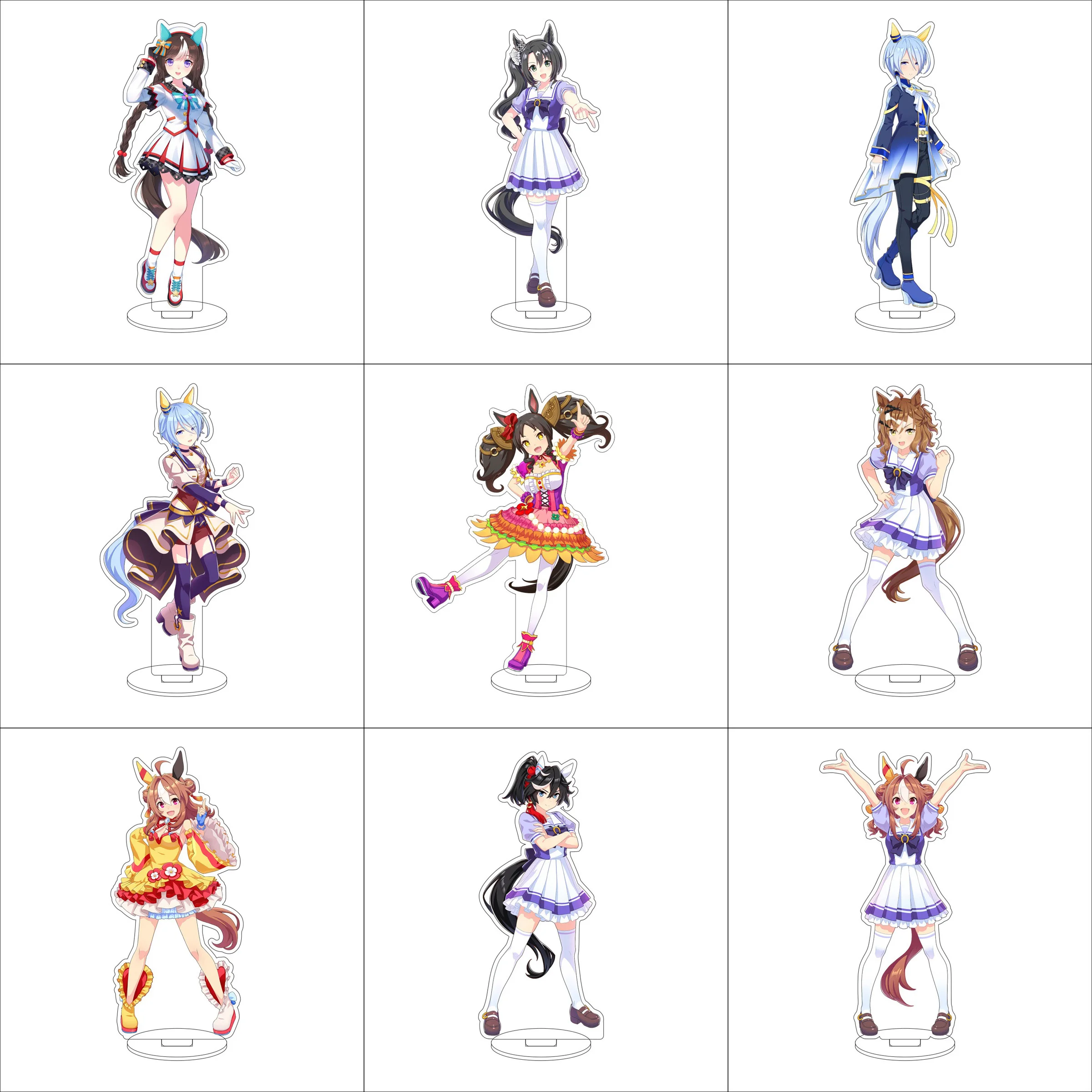 Pretty Derby Anime Figures Tokai Teio Cosplay Acrylic Stand Model Plate Holder Cake Topper Birthday Prop Fans Gifts