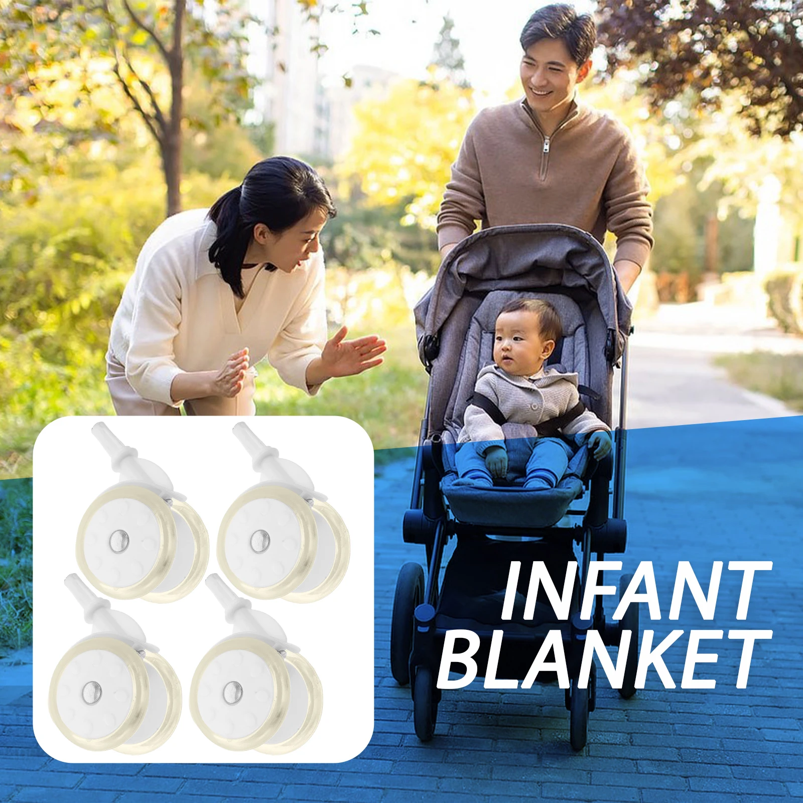 Universal Replacement For Baby Walker Stroller Caster Swivel Smooth Screw On Replacement-Wheels Grocery Replacement