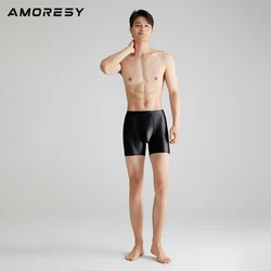 AMORESY Poseidon series  Men's 3/8 Tights of pants shiny breathable running