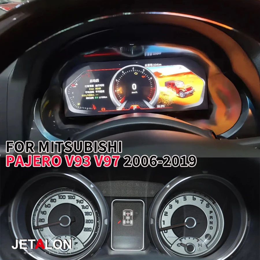 Digital  Dashboard Linux For Mitsubishi Pajero V93 V97 2006-2019 LCD  Car Instrument Panel Virtual CockPit SpeedoMeter  New