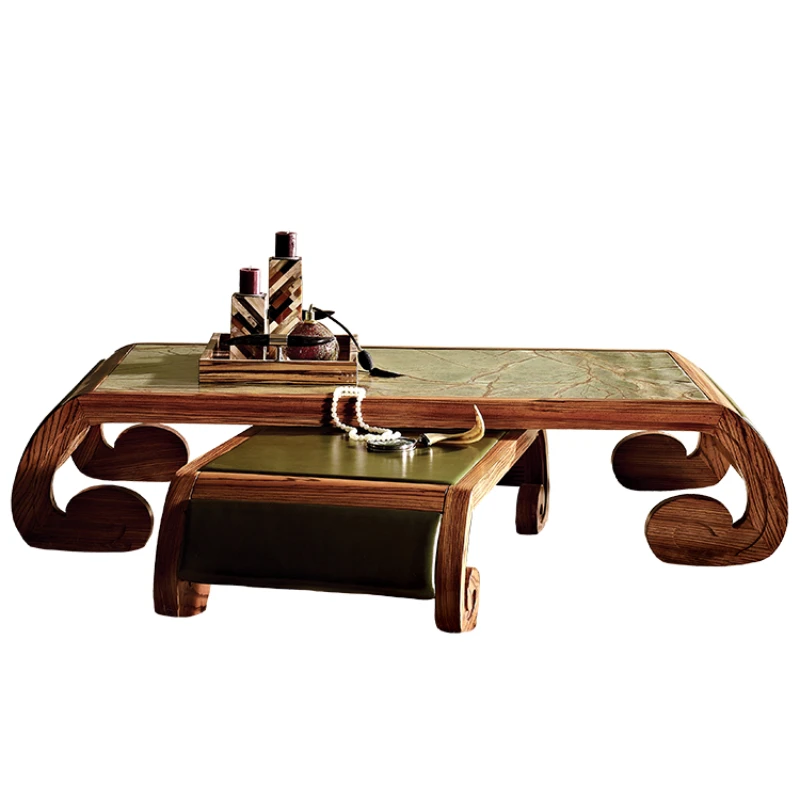 Master style series precious ebony wood long coffee table furniture, original aesthetic high luxury museum