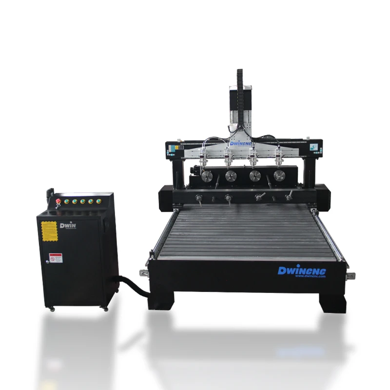 High Efficiency China Multi Head Rotary 4 Axis 3d Wood CNC Router Machine 6 Heads Woodworking CNC Router