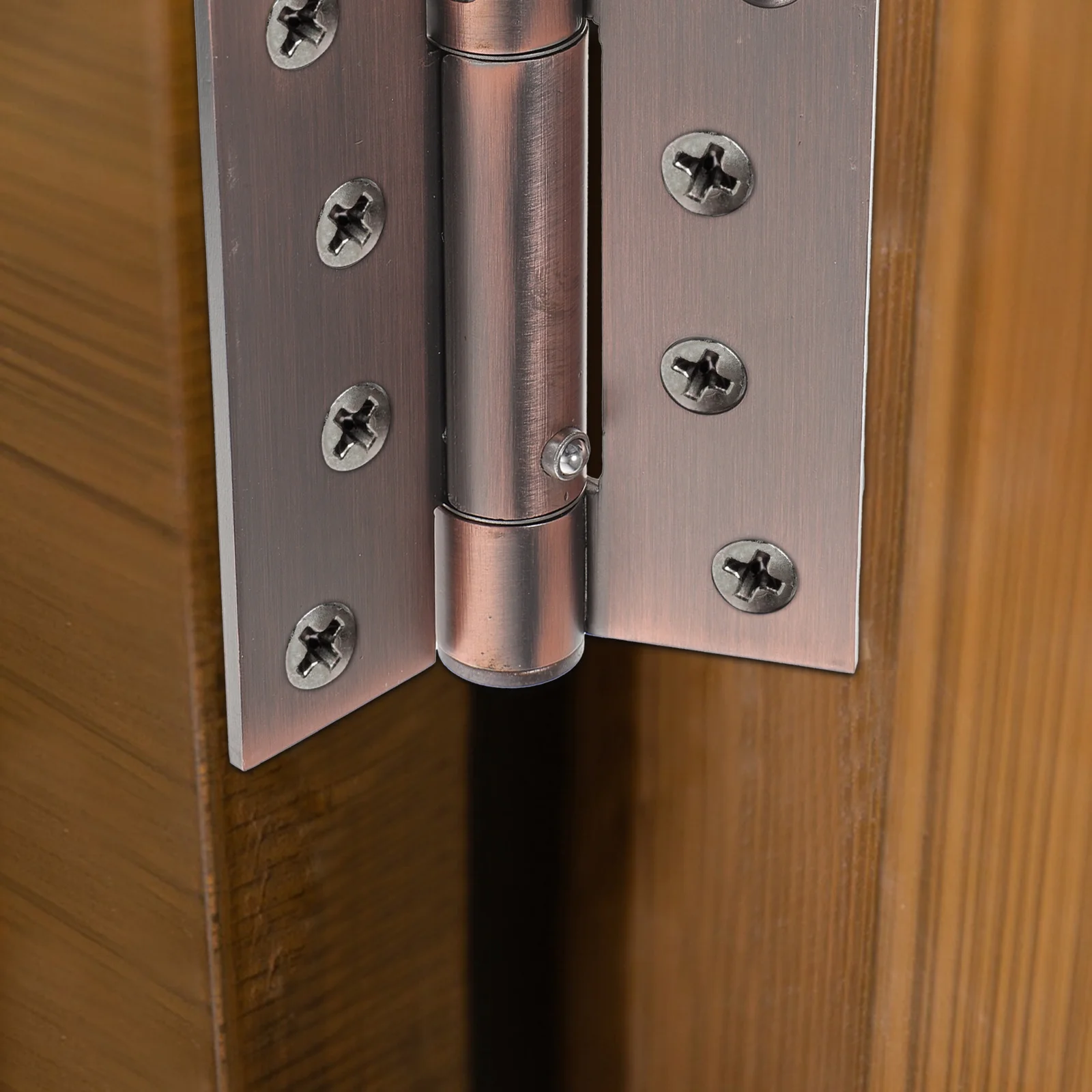 

2Pcs Self Closing Door Hinges Aluminum Alloy Heavy Duty Spring Loaded Hinge for Interior Exterior Wooden Screen Doors Automatic