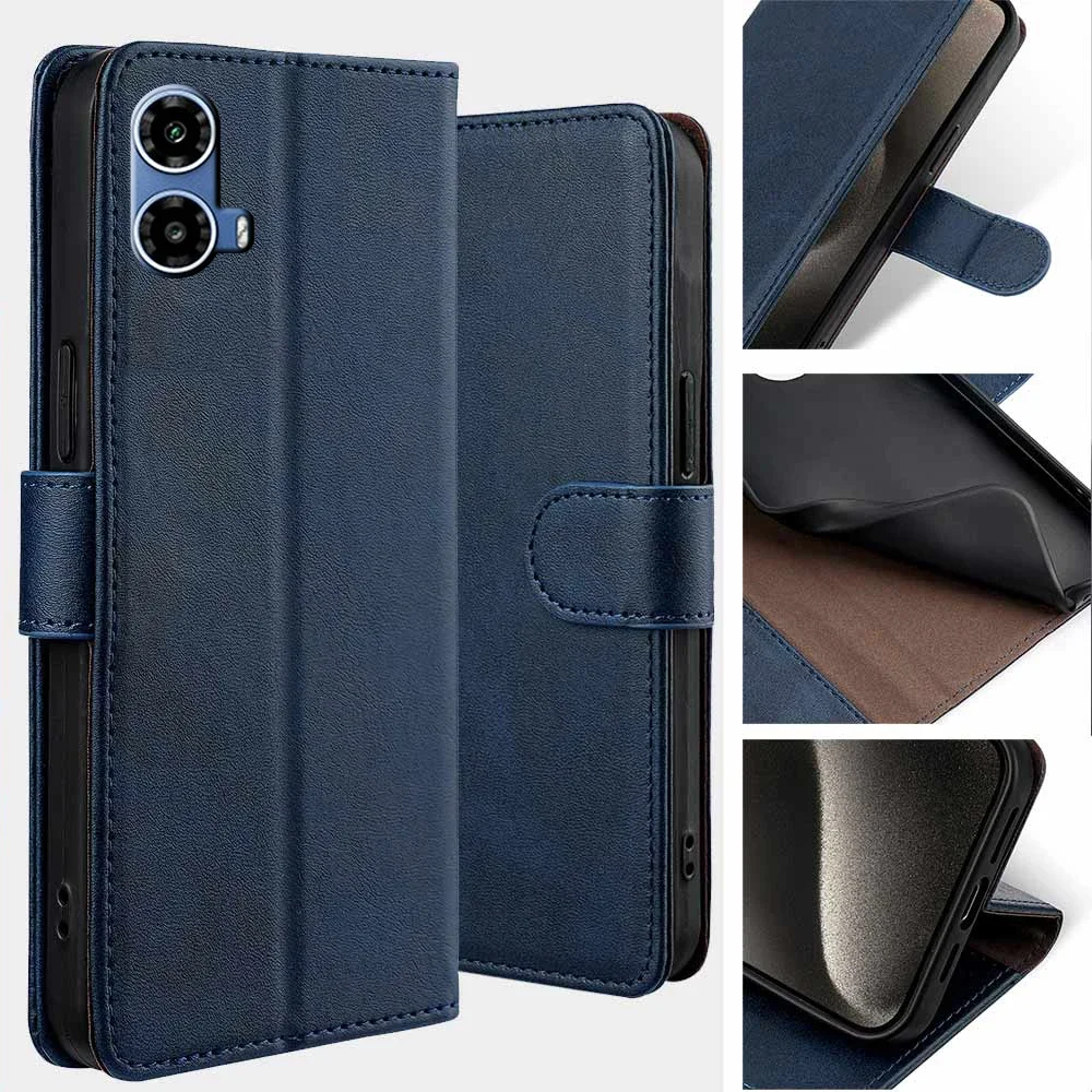 Moto G34 Protect Cover Leather Flip Wallet Case For Motorola G84 G34 G24 G14 G04 G54 5G Eur Edition Phone Bag With RFID Blocking
