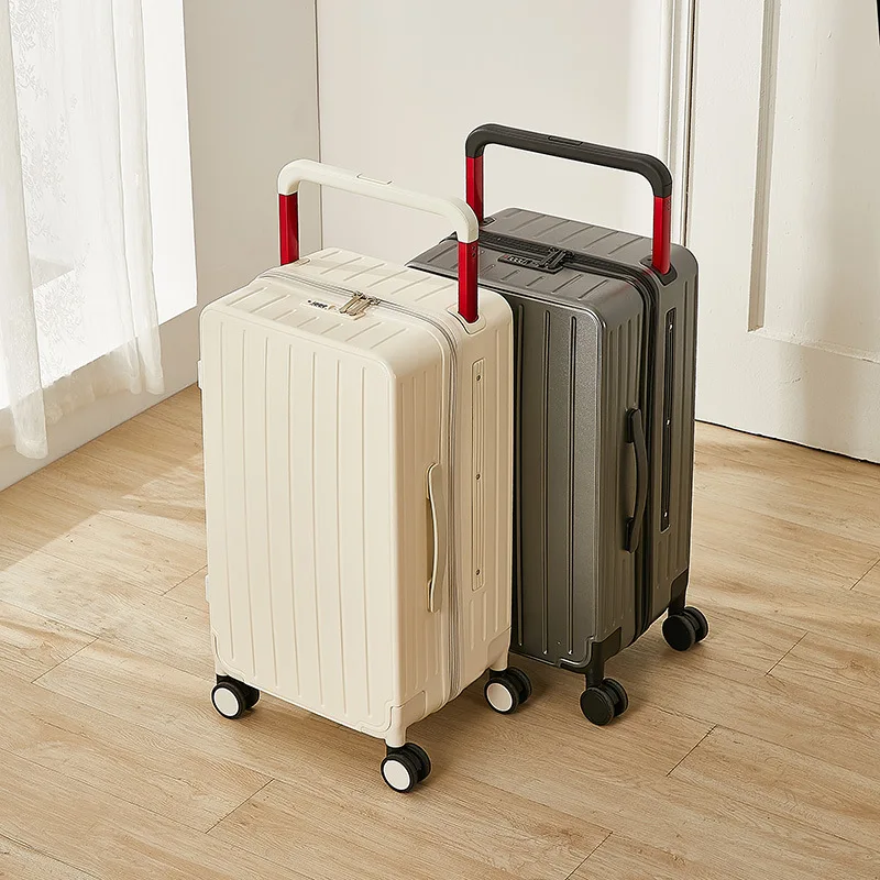 Wide Handle Suitcase Mute Wheel Password Box Crash Colour Trolley Case Practical PC Explosion Proof Zip Luggage 여행용케리어