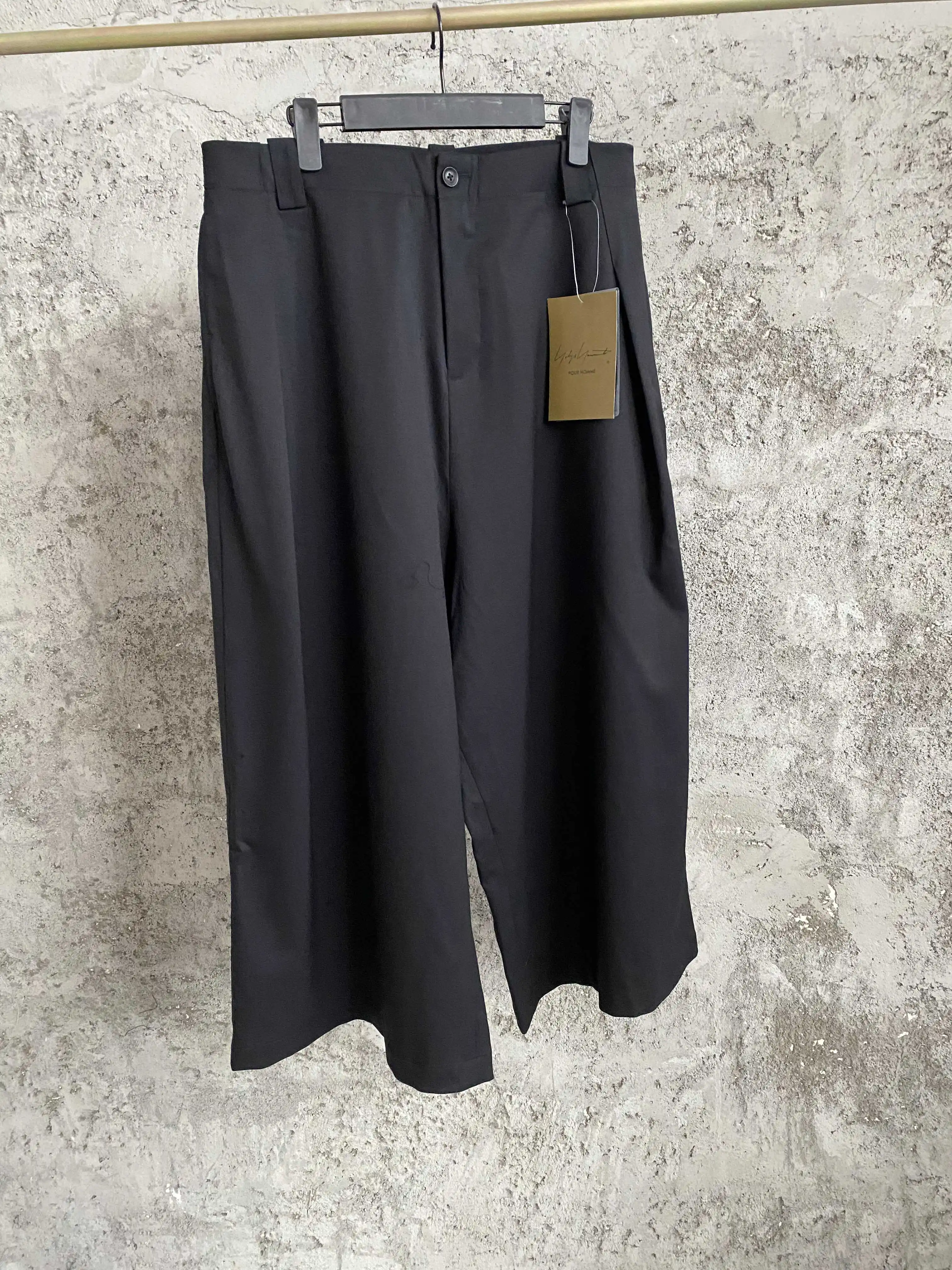 TOP-YAMOTO سراويل كاجوال فضفاضة وضيقة مطبوعة بأحرف أصلية مصنوعة من رايون مع طية صدر قابلة للتمدد #3