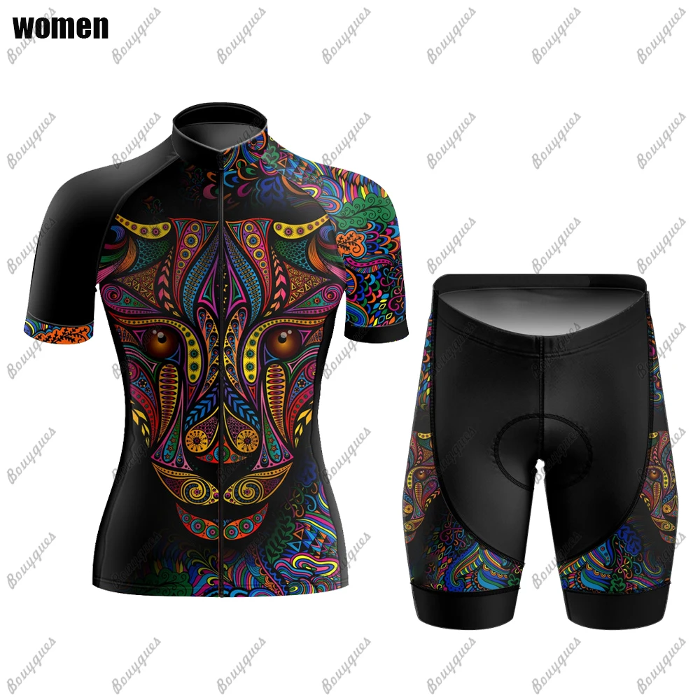 NEW Pro Team Mexico Women Cycling Jersey Set Summer MTB Bicycle Clothing Short Sleeve Ropa Ciclismo Outdoor Riding Bike Uniform