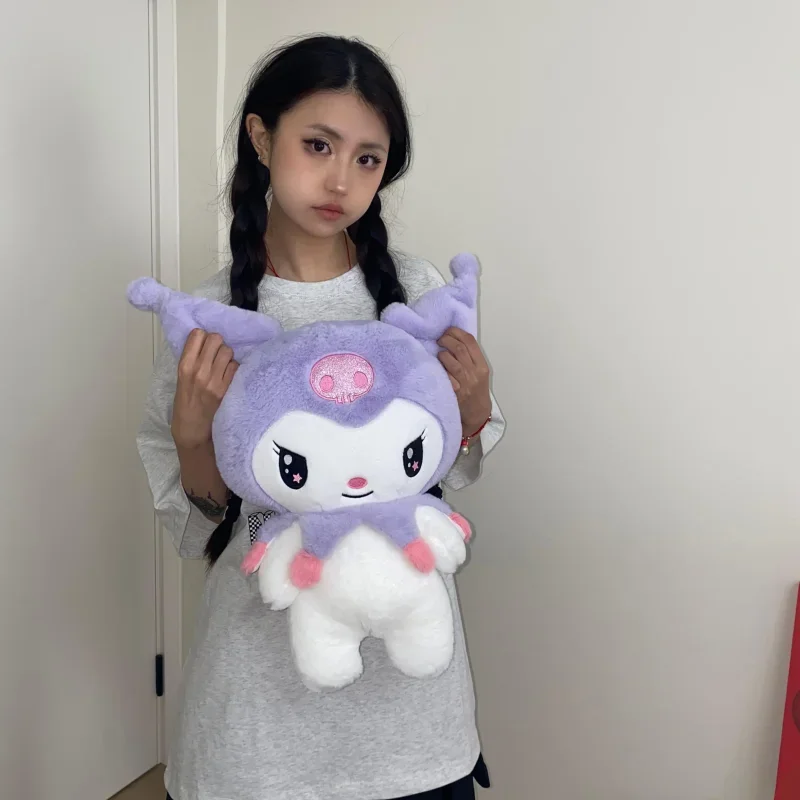 

25-70cm Sanrio Cartoon Melody Kuromi Plush Toy Purple Stuff Standing Doll Anime Plush Merch Cute Plush Girl Birthday Gift