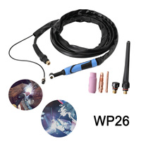 Tig Welding Torch WP26 TIG Gun Argon Welding Torch Air Cooled torch for 150A-250A TIG Welding Machine with 4 meters TIG hose