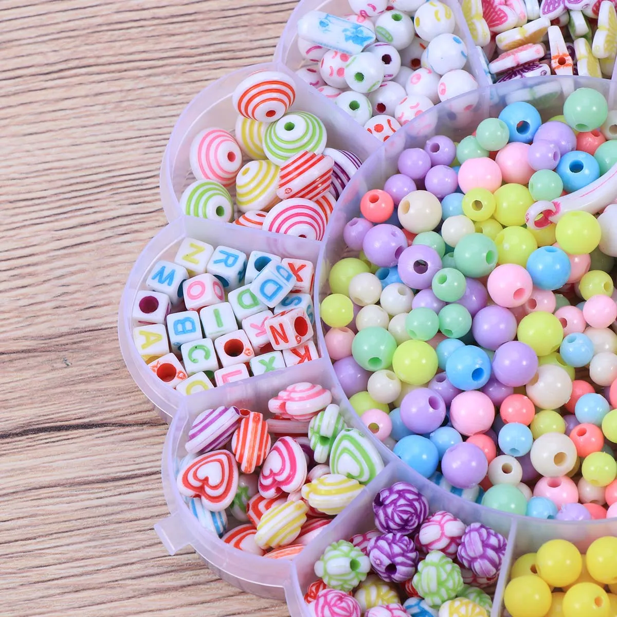 1 conjunto de contas para crianças, joias diy, kits de contas artesanais para coordenação educacional de mão e olho, desenvolvimento criativo de imaginação