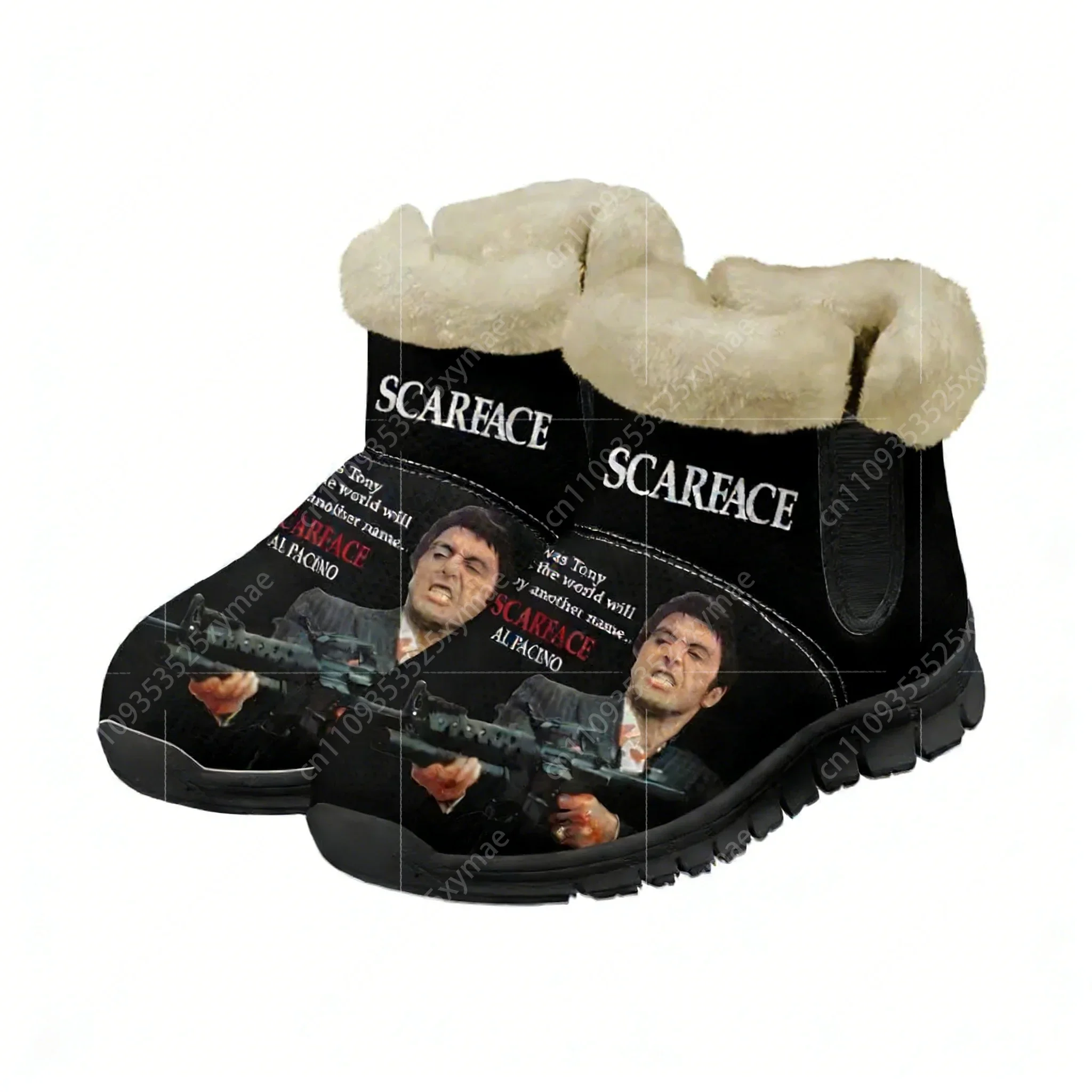 

Scarface Snow Boots Hot Movie Tony Montana Mens Womens Teenager Shoes Keep Warm Casual Lightweight Plush Thickened Sneakers