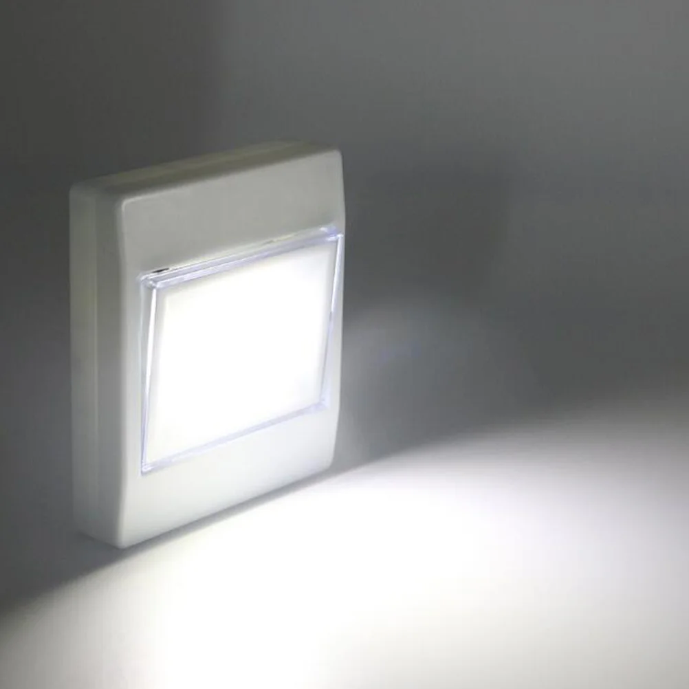 4 قطع من مصابيح الخزانة LED التي تعمل على جدار قطعة خبز، حماية ناعمة خالية من الوهج لحمام درج الخزانة #1