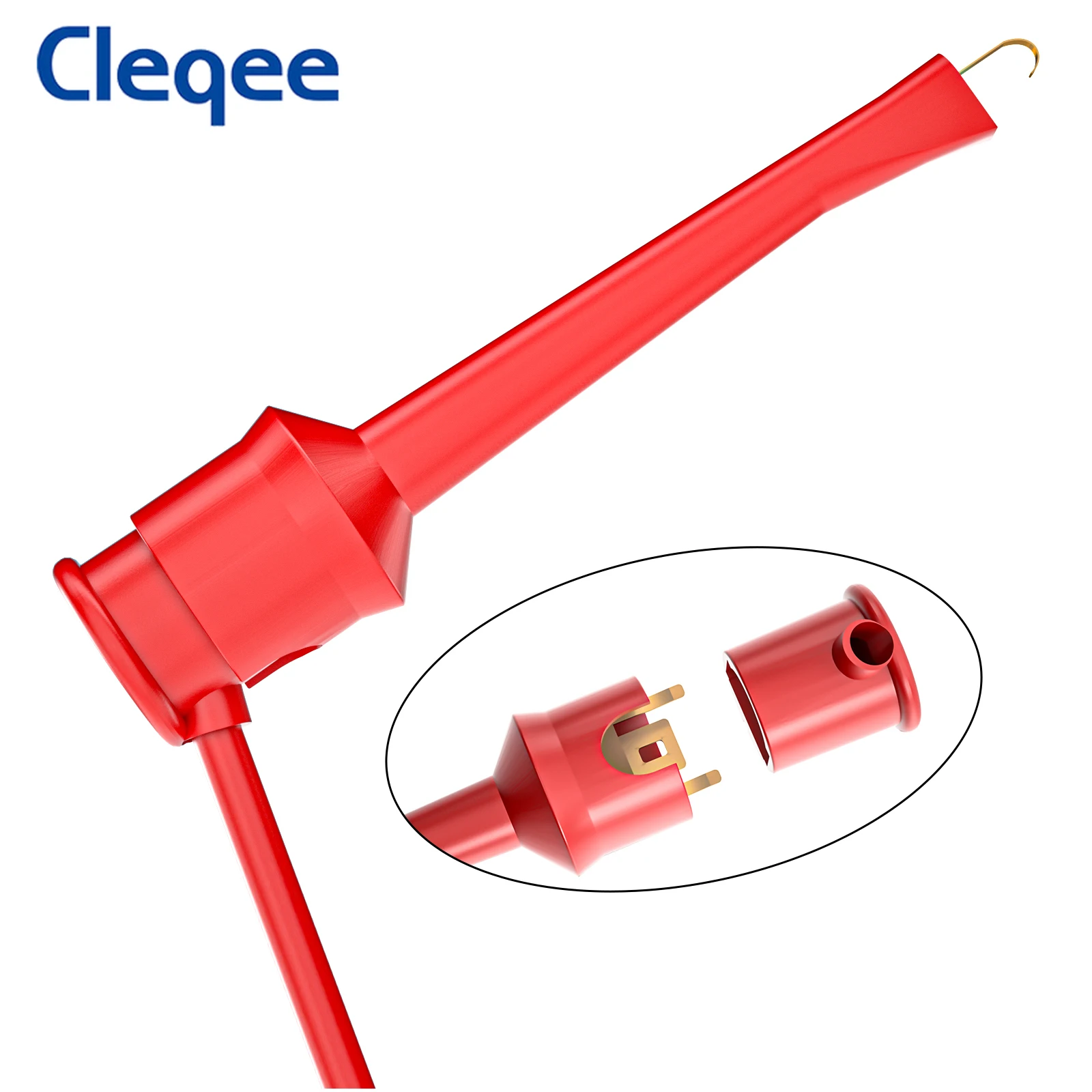 Imagem -06 - Cleqee P5002 10 Peças Clipe de Gancho de Teste Braçadeira de Sonda de Teste Smd ic Mini Grabber tipo Soldagem Multímetro Acessórios Diy de Alta Qualidade