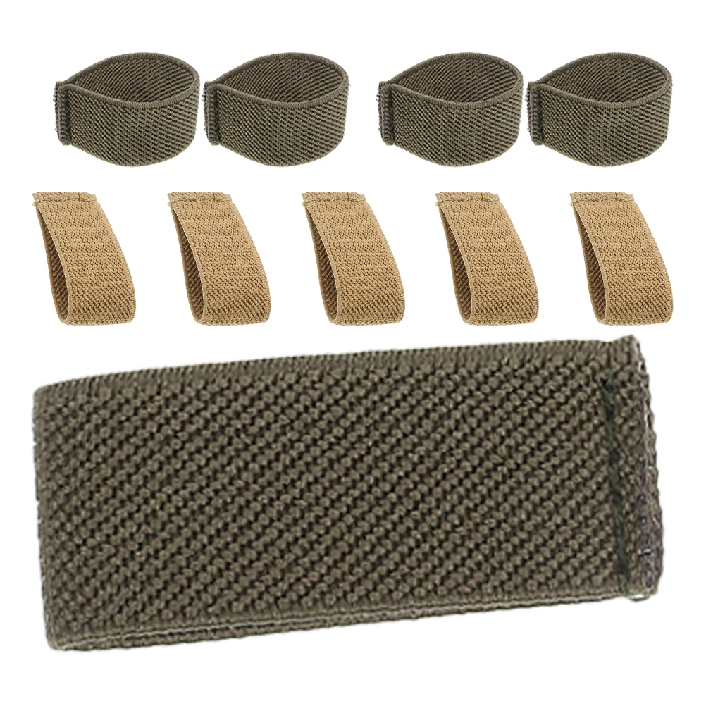 

10pcs Heavy Duty Canvas Belt Loops Elastic Multicolor Sturdy Keeper for Belts Straps Outdoor Backpack Hunting Bag Style