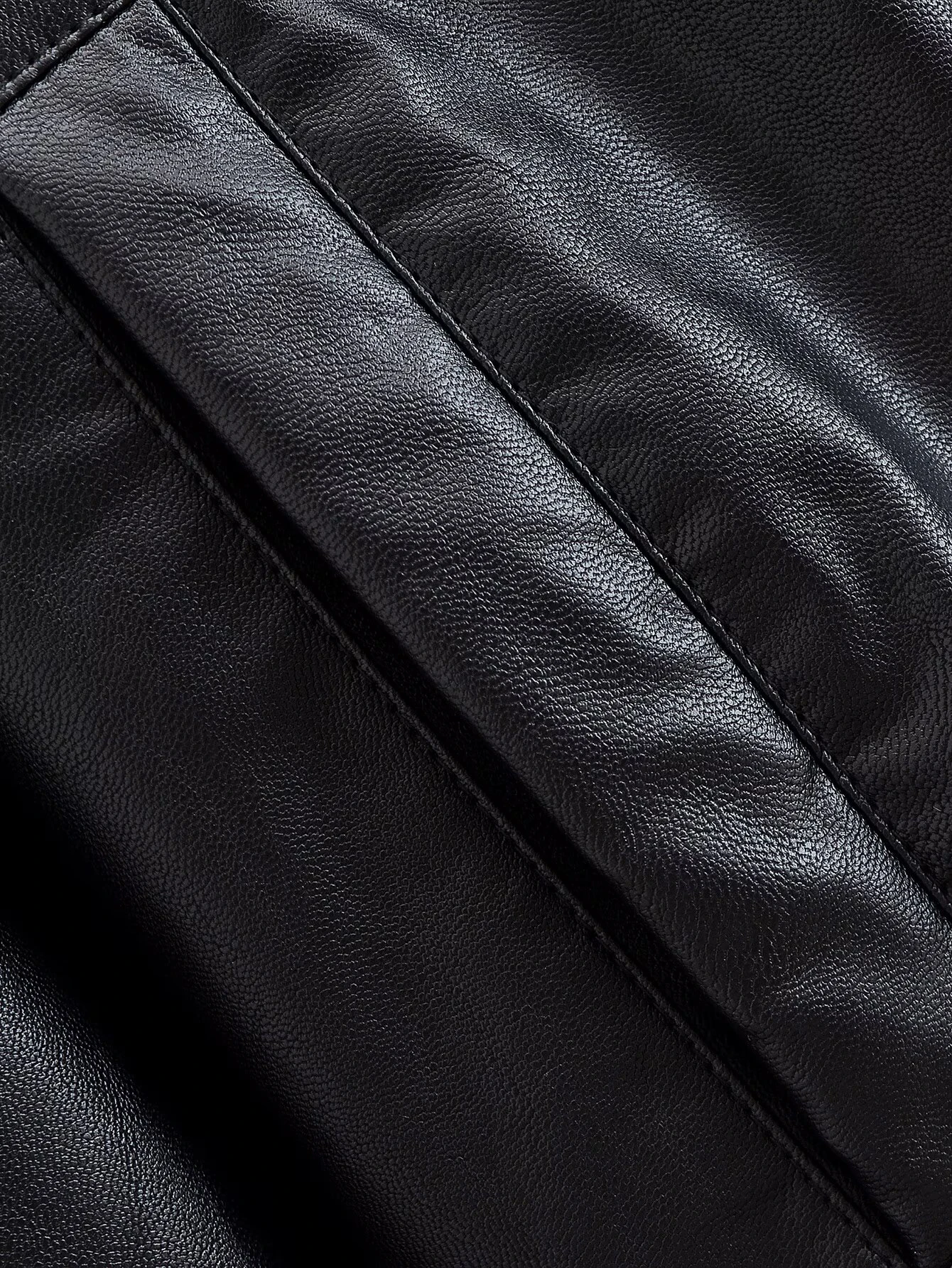 Chaqueta de piloto de piel sintética con cuello levantado y temperamento a la moda para mujer de estilo europeo y americano