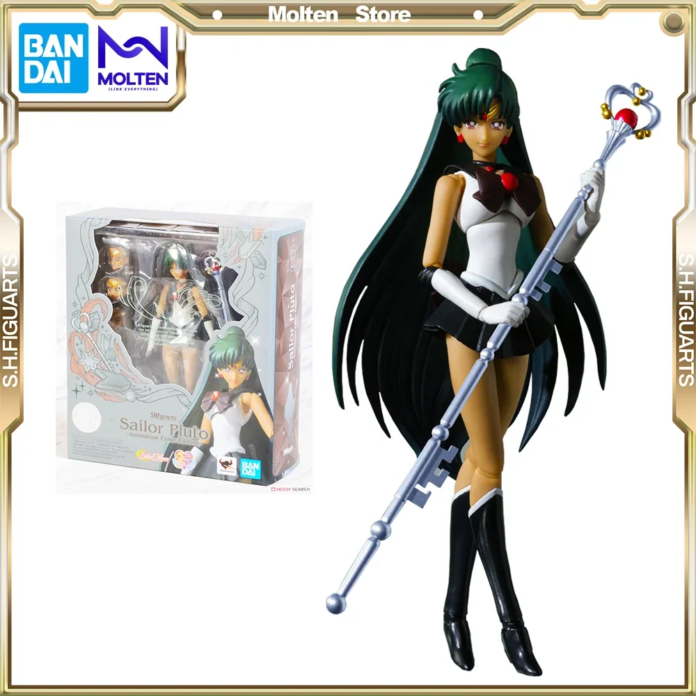 

BANDAI Original S.H.Figuarts Sailor Moon Sailor Pluto -Animation Color Edition- Action Anime Figure Model Kit Completed