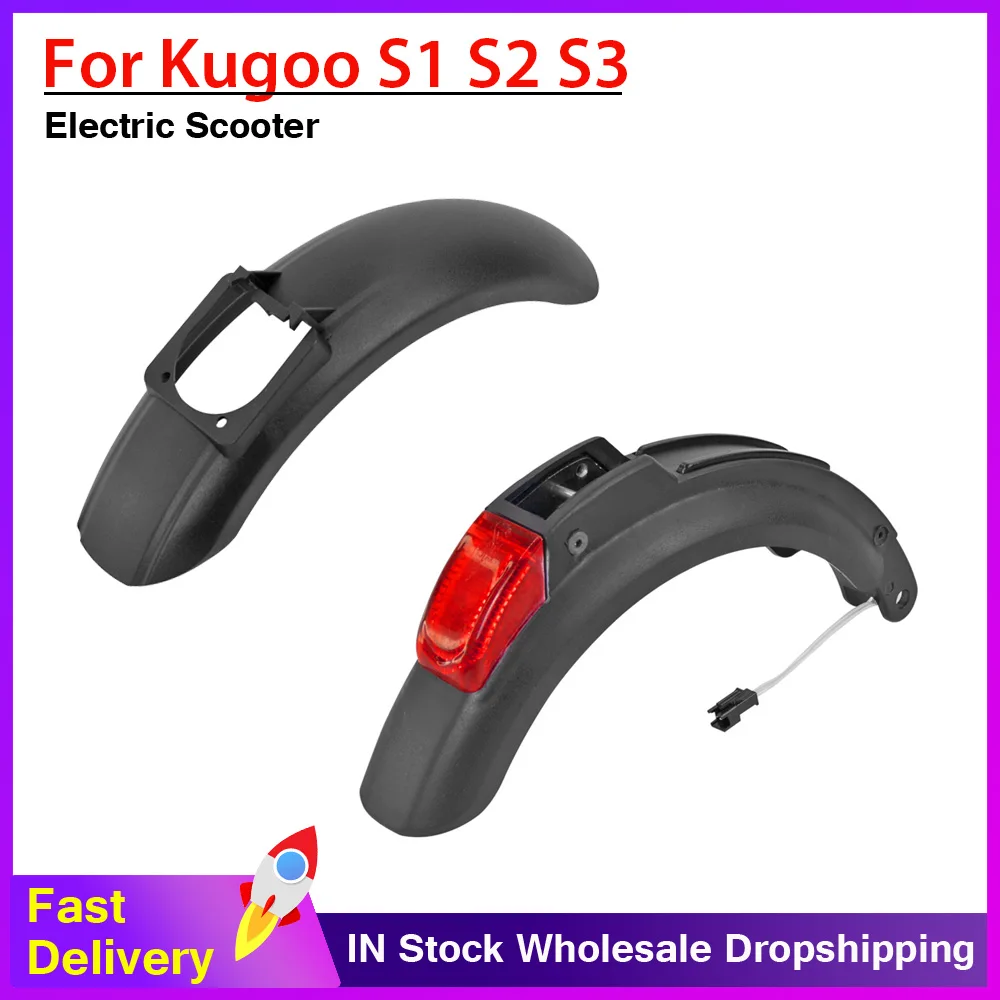 

Electric Scooter Rear Mudguard Tire Tyre Splash with Rear Lamp Light for Kugoo S1 S2 S3 Skateboard Wheel Front Fender Accessorie