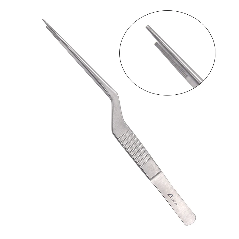 Nasal Dressing Adson Bayonet Forceps LUCAE Bayonet Ear Forceps Serrated Jaw Gruenwald Jansen Forceps