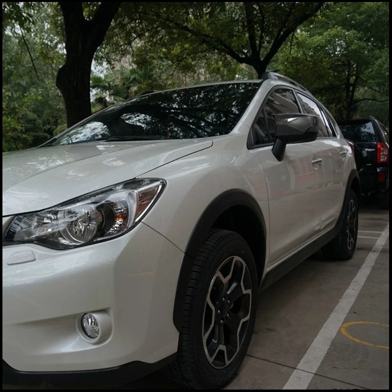 For Subaru XV 2012~2016 Rearview Mirror Cover Cap Trim With OX Horn Decorate Frame Car Styling Auto Accessories