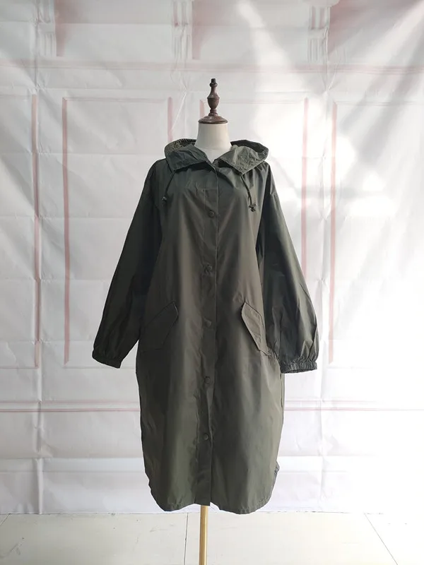 High Street @SOS Deep Military een Vêtements de travail en plein air Jaet avec grands kets pour hommes et femmes Qui Dry Coupe-vent à capuche...