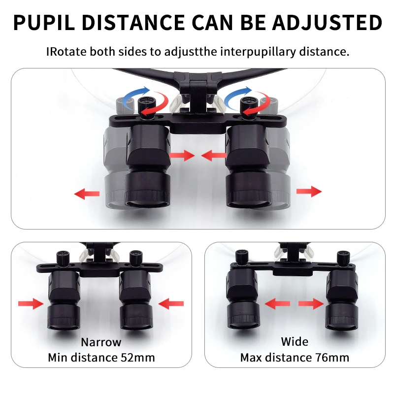 Loupes ทันตกรรม 5X 48 ° แว่นขยายมุมกว้างสําหรับทันตกรรมทันตกรรมห้องปฏิบัติการเครื่องมือเครื่องมือ ENT Stomatology จักษุวิทยา