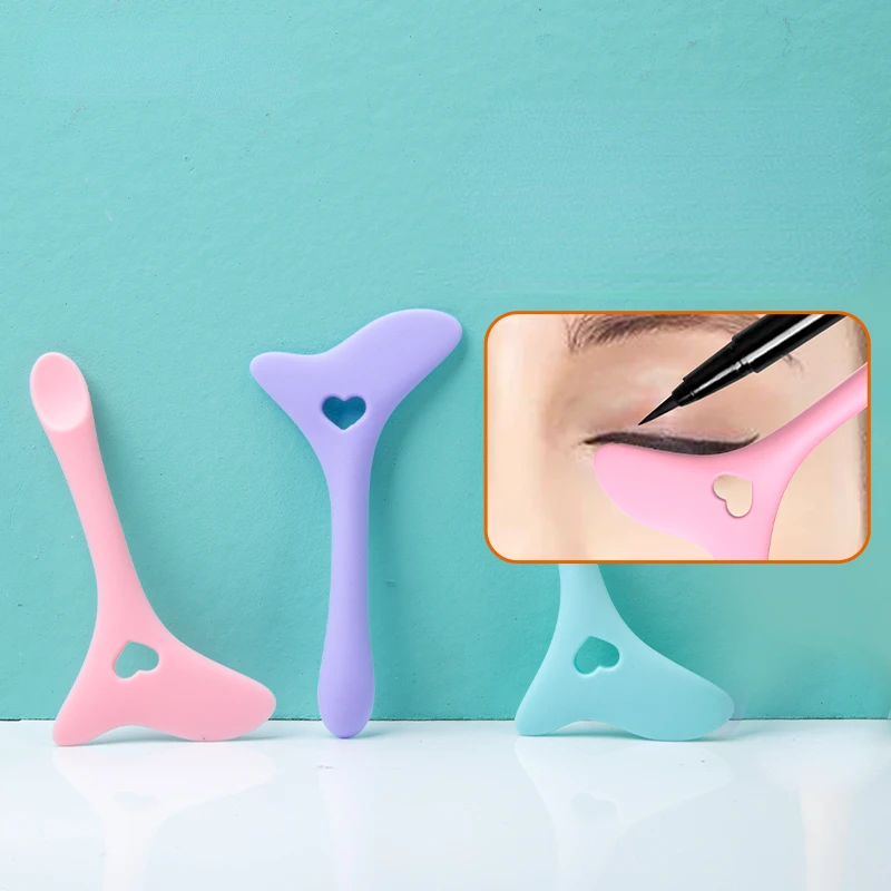 2022 Silicone Eyeliner Stencils Wing Tips Marscara Drawing Lipstick Wearing Aid Face Cream Mask Applicator Makeup Tool Resusable