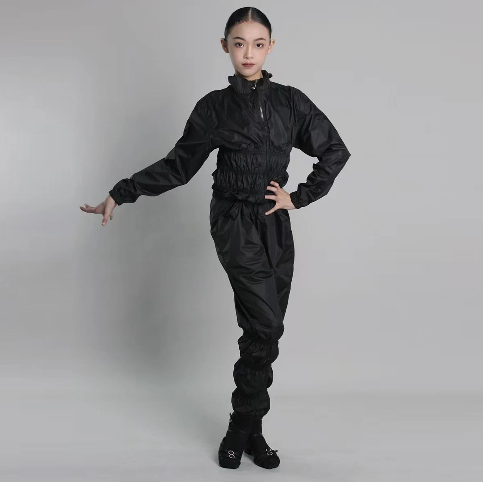 2025 Girls Latin Dance Dress Practice Costume Yoga Pants Outfit Children Salsa Chacha Smaba Dance Training Wear Clothes DQL12181