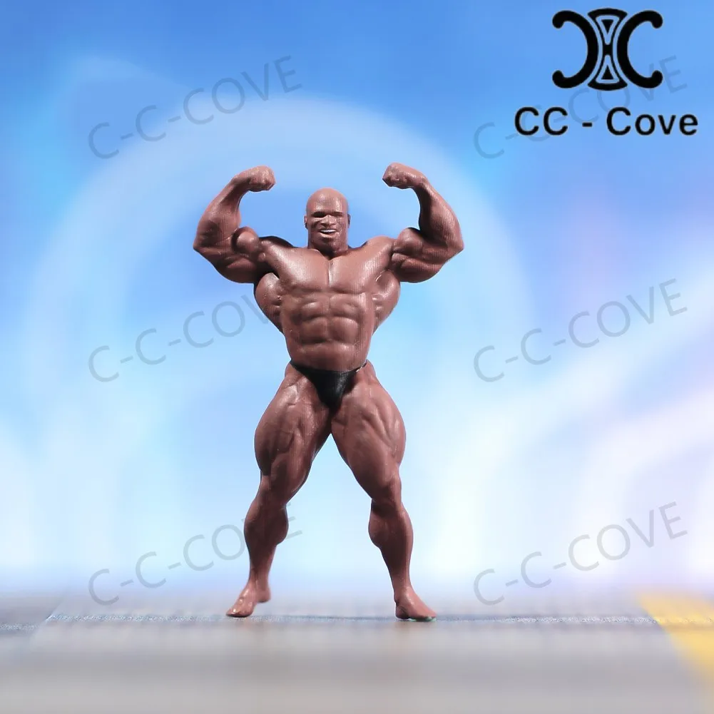 Miniatures 1/18 1/24 1/43 1/64 1/87 An Adult Black Man With Muscles All Over His Body Painted Figure Model Toys View Decoration