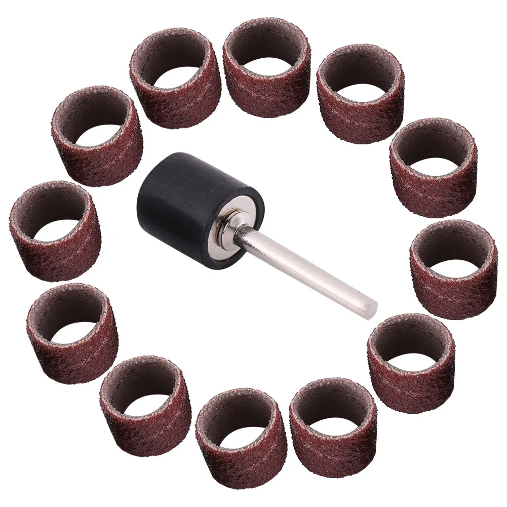 

Drum Sanding Sandpaper Bands Sleeves Mandrel Woodworking Craft Polishing Kit (#80/#320/#600)