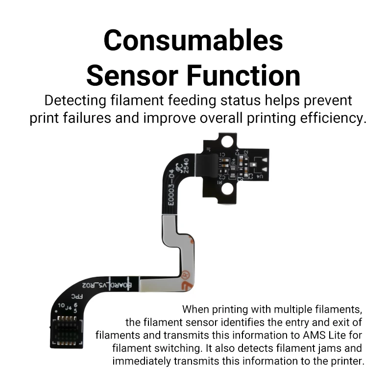 Für Bambu Lab P1S Sensor P1P Hall-Schalterplatine 3D-Drucker Extruder Filament-Sensor Ersatzteile mit Pneumatik – Detail 2