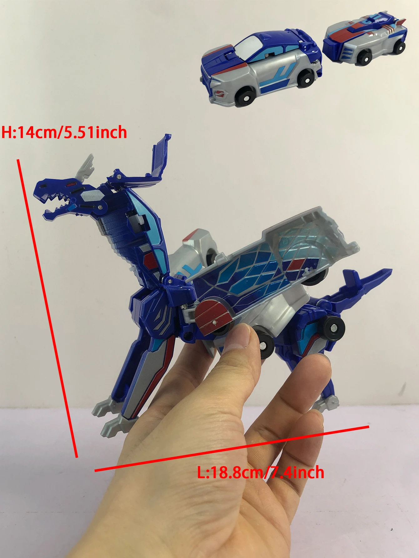 سيارة لعبة الديناصور البلاستيكية ذات التشوه المغناطيسي، سيارتان صغيرتين لتشويه سيارة الديناصور، لعبة أطفال #5
