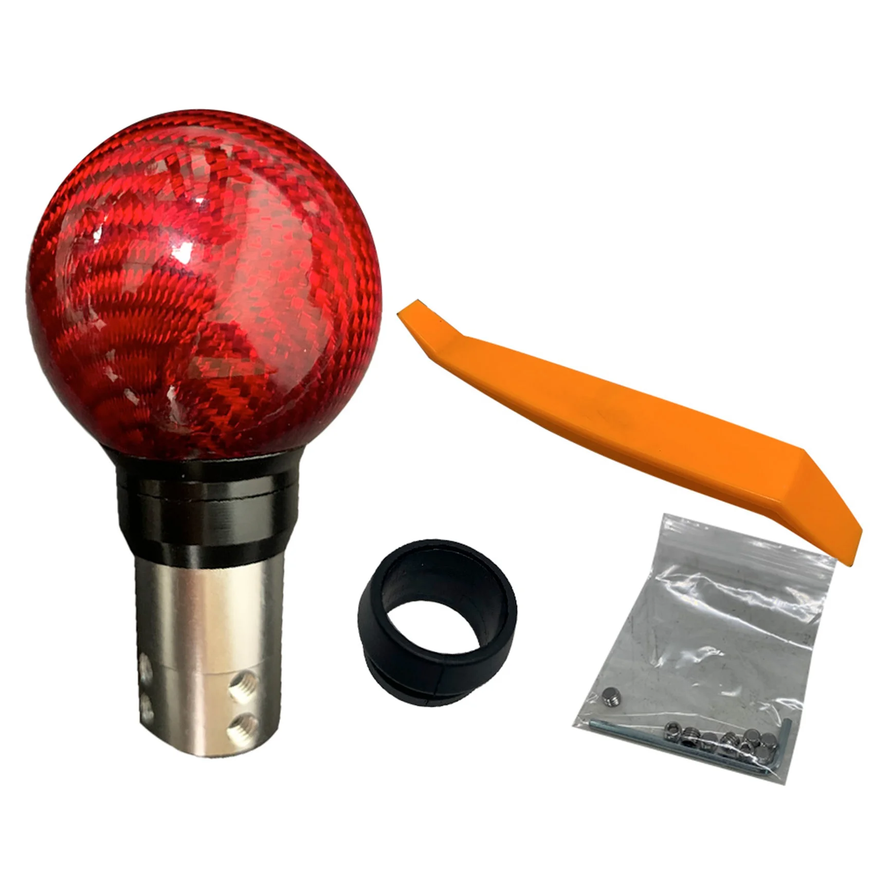 

Universal Manual Gear Shift Knob Lever Automatic Shifter Handle Stick Cover Real Carbon Fiber Car MT Interior Decorate