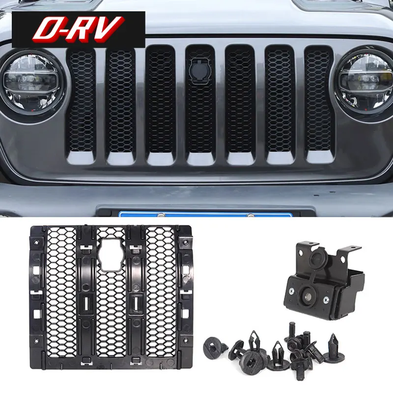 Canopy Security Lock Cover Hood Latch Catch Kit Assembly Grills With Key For Jeep Wrangler JL 2018-2020 Exterior Accessories