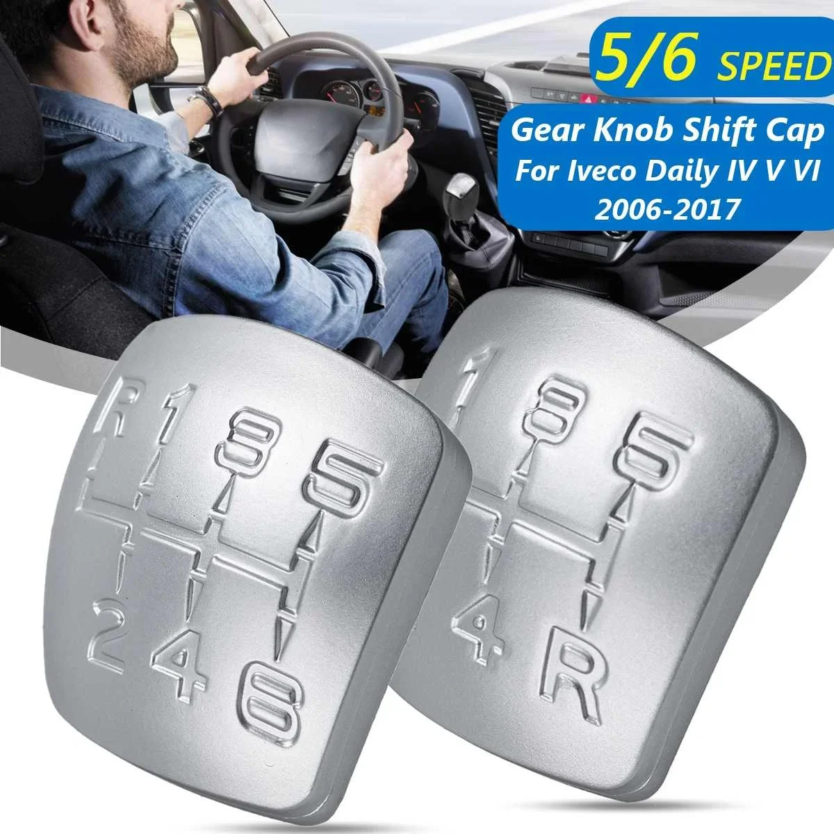 

Car Gloss Matt Gear Shift Knob Cap Cover For Iveco Daily IV V VI 4 5 6 2006-2017 5 6 Speed Gear Head Replacement Accessories