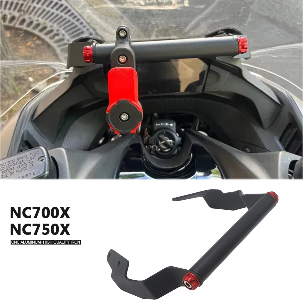 دراجة نارية الهاتف جبل لهوندا NC750X NC700X نظام تحديد المواقع والملاحة قوس حامل الجبهة بار NC 750X2014 2015 NC 700X2012-2014
