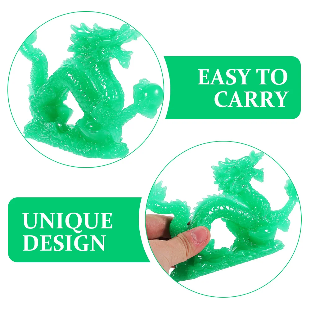 

Resin Dragon Jade Texture Chinese Dragon Statue Artistic Desktop Decoration for Home and Office Chinese Decor Resin Animal Decor