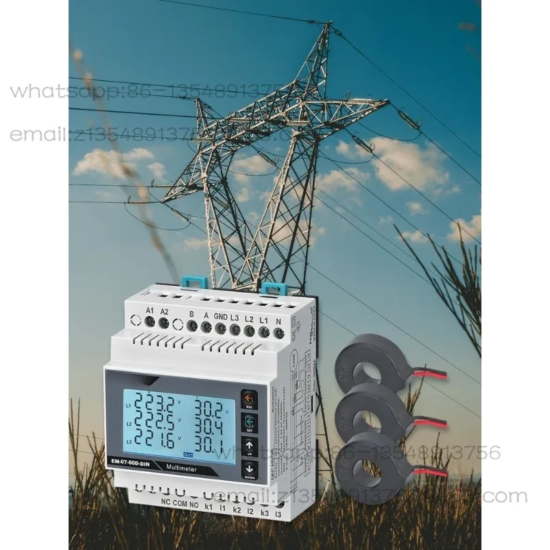 

Dsp EM-07-XXD-DIN Voltage, Current, Frequency, Apparent Power, Protect Multimeter, 3P&4W