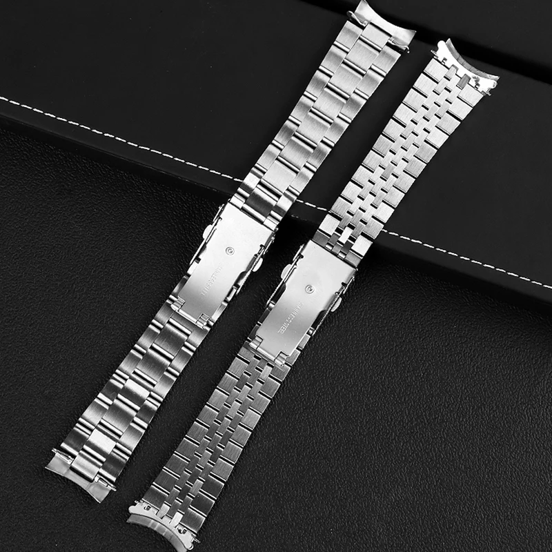 Arc mouth fine steel watch belt  for CASIO swordfish steel strap MDV-106 107 watchband 2784 stainless steel men\'s 22mm wristband