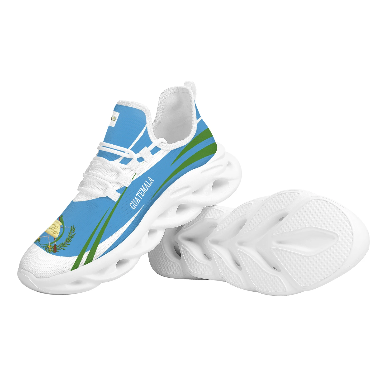 Guatemala Flag Design Lace-up Sneakers Quetzal Bird Print Casual Flat Shoes Teen Girls Fashion Outdoor Non-Slip Walking Shoes