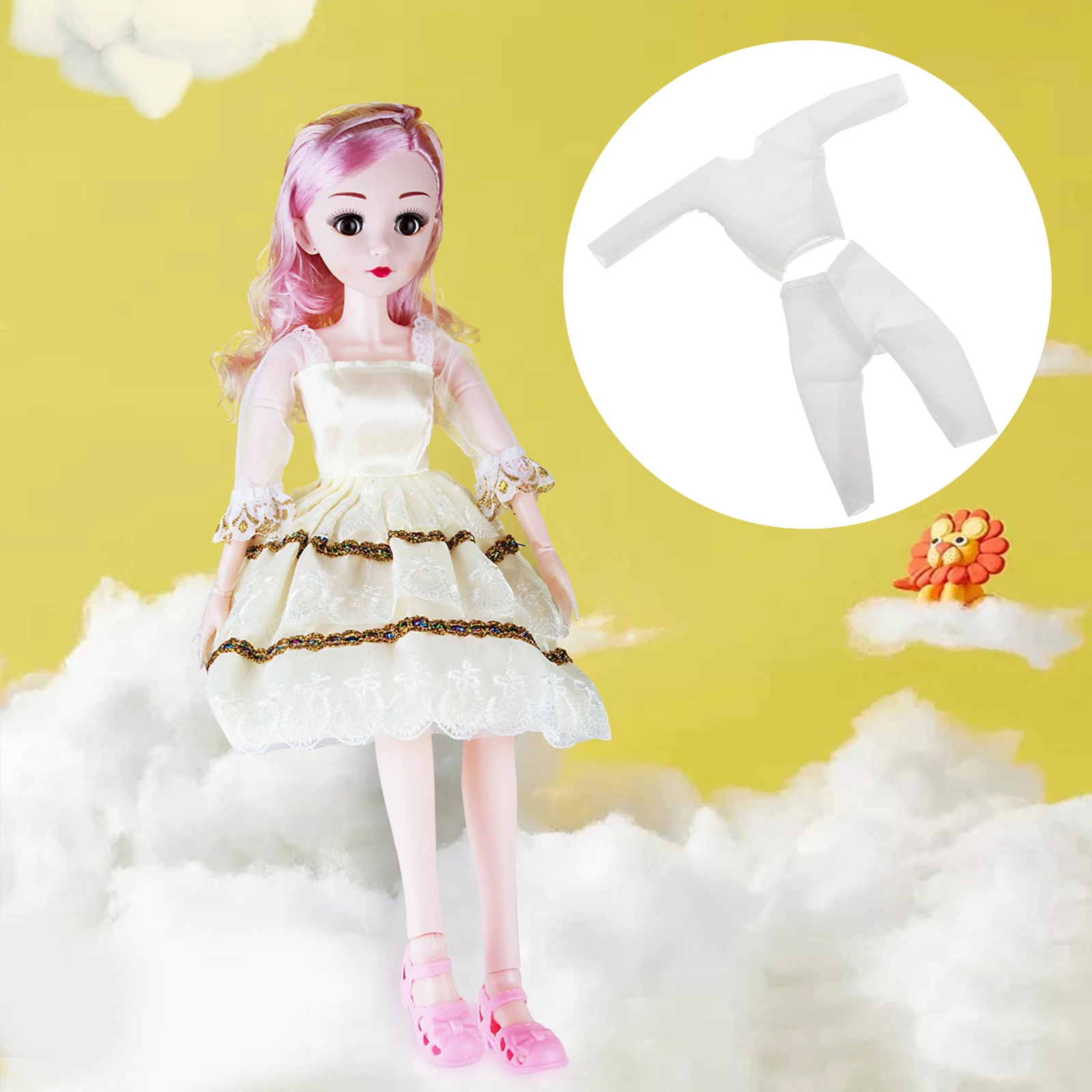 

Fashiondoll Wardrobe Low Collar 12 Points Clothes Jacket Autumn Outfit Polyester Accessories