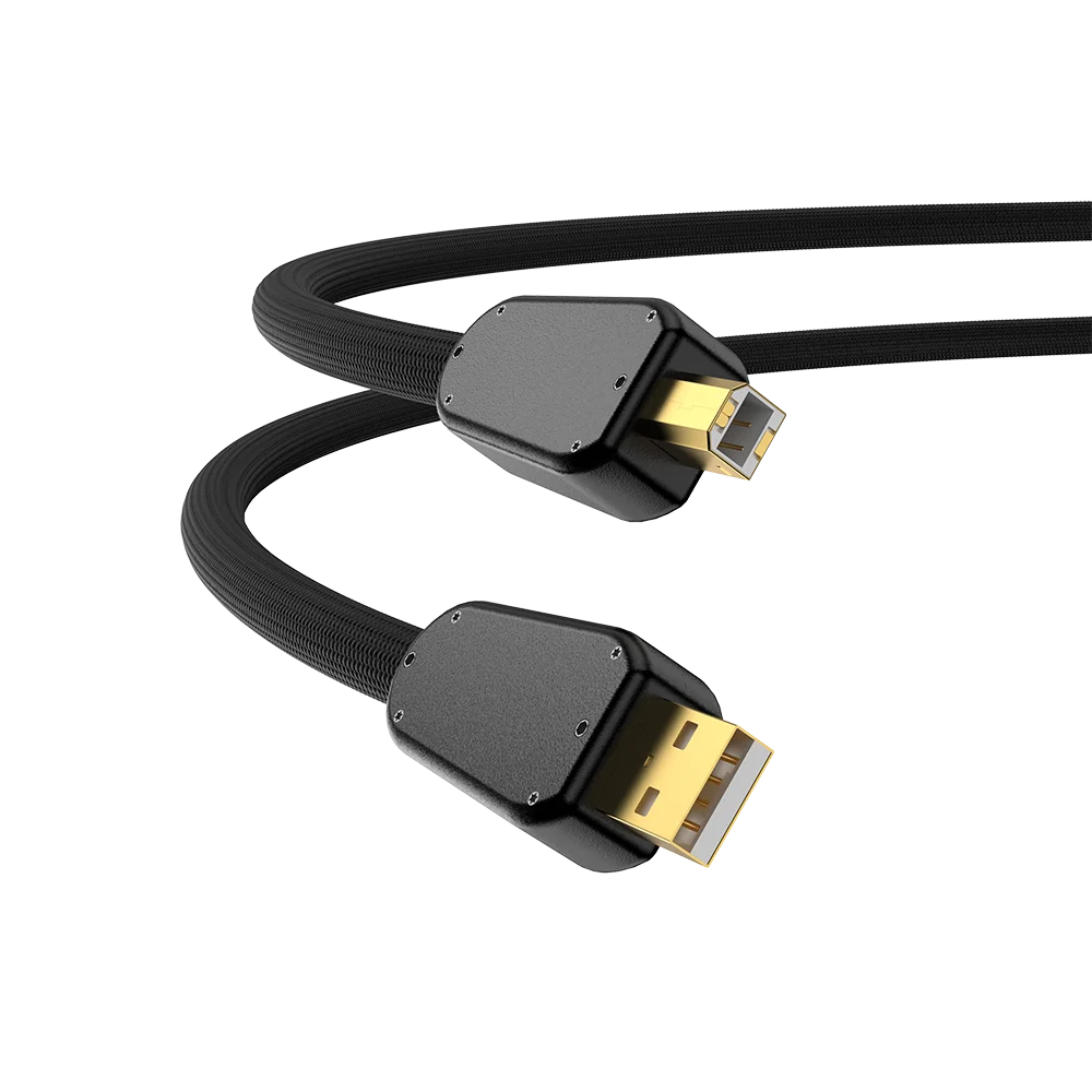 High-End Pure SILVER Audio Cable USB A to B USB 2.0 DAC Cable HIFI USB Data Audio Digital Cable for PC Mobile Photo DAC