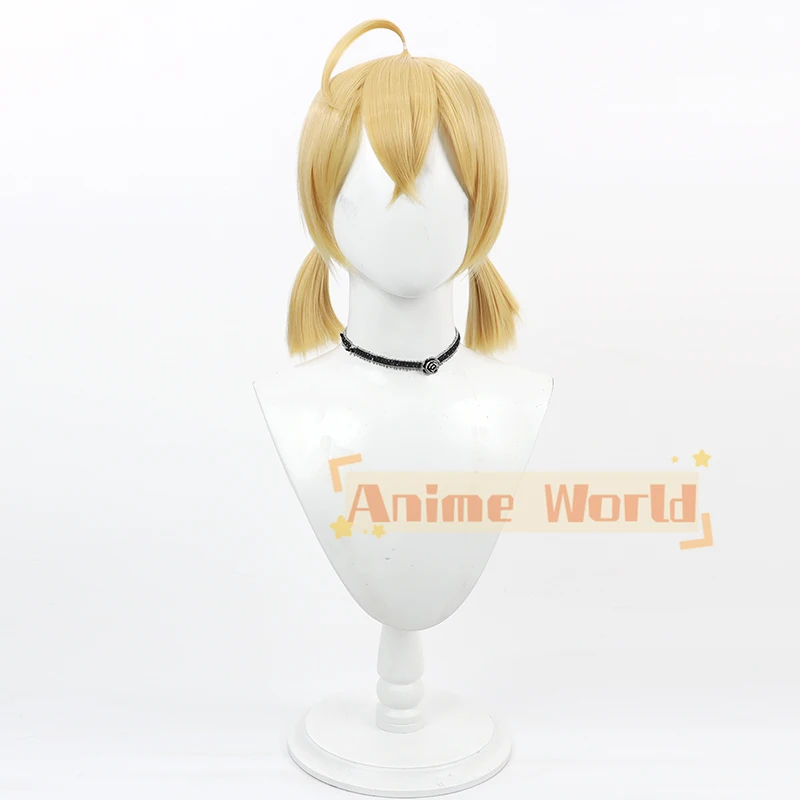 Toyomi Kotori Cosplay Wig Blue Archive Yellow 45cm Short Heat Resistant Synthetic Hair Halloween Party Role Play + Free Wig Cap