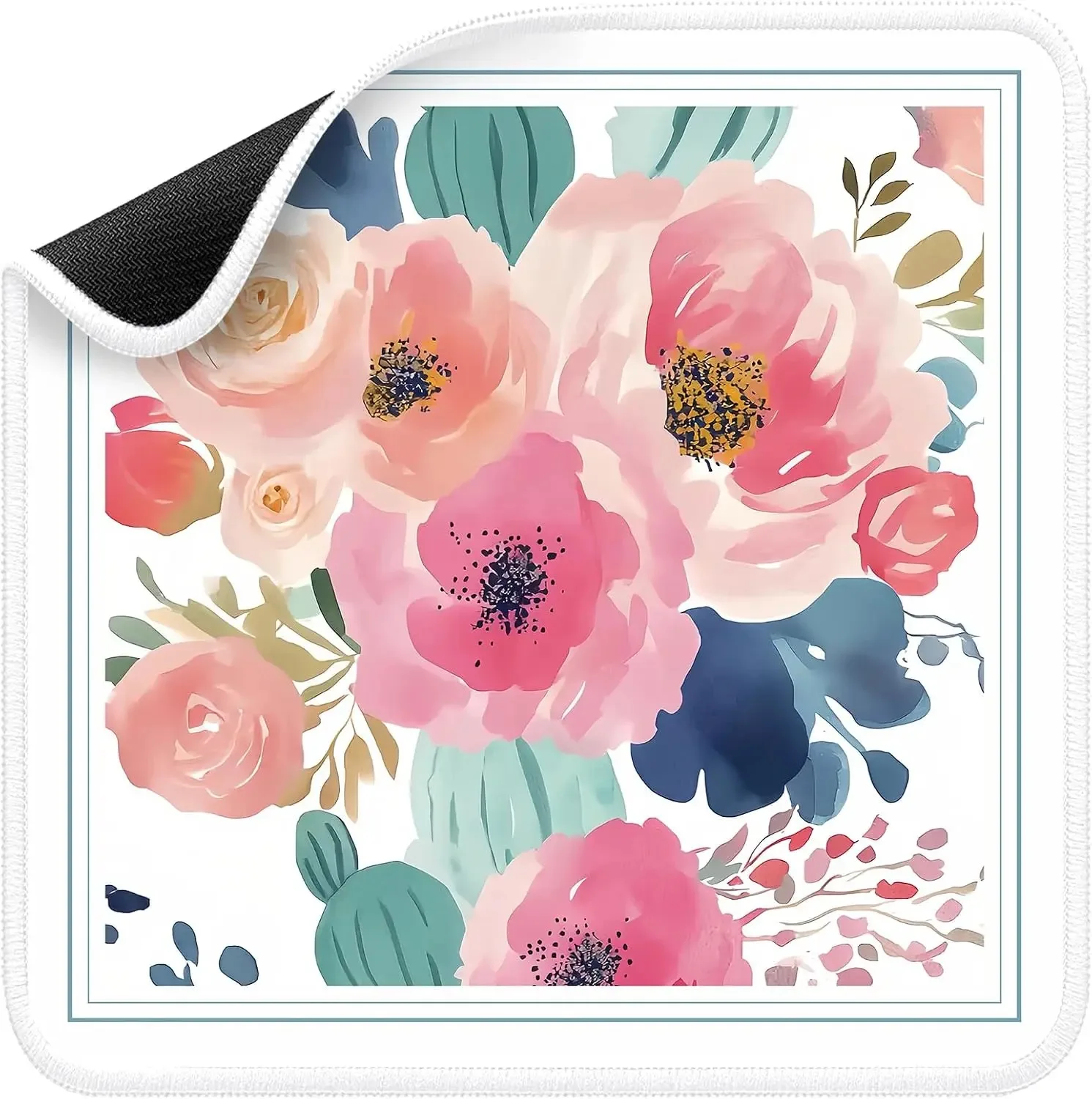 80cm Floral Multipurpose Mahjong Game Mat Noise‑Reducing Deformation‑Resistant Mahjong Table Mat Dominoes Tile Game