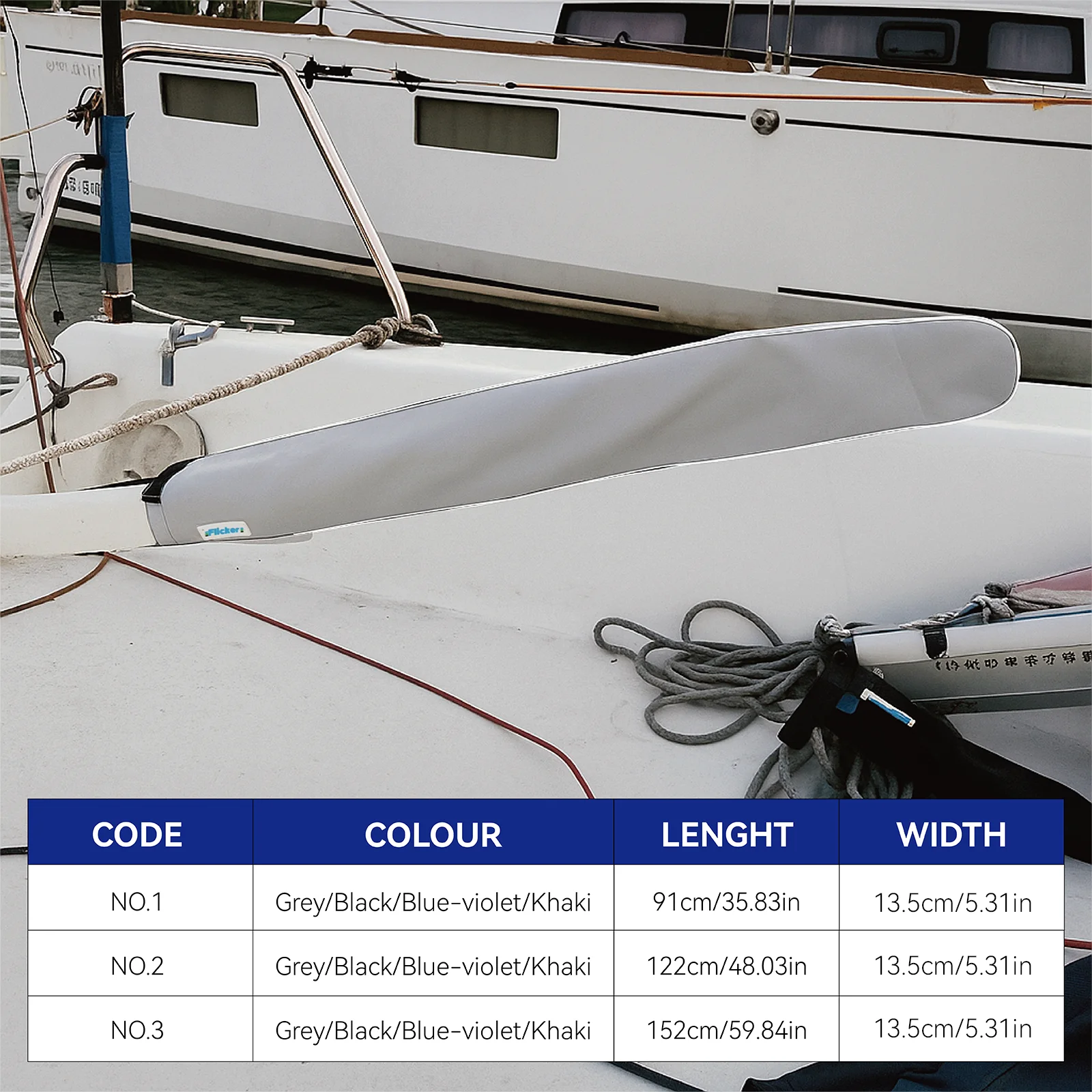 

Flicker Sailboat Tiller Cover Heavy Duty Waterproof UV Resistant with Reflective Strip Velcro Closure 3 Sizes 4 Colors